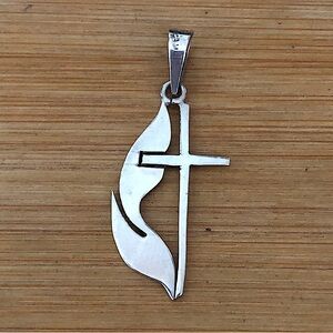 $43  Vintage Methodist Cross  Sterling Silver  Marked 925 MEXICO